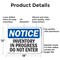 Signmission Inventory In Progress Do Not Enter OSHA Notice Sign, Aluminum, 18in W x 12in L, 2PK OS-2PACK-NS-A-1218-L-15836 - alternate 6